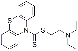 10H-Phenothiazine-10-carbodithioic acid 2-(diethylamino)ethyl ester Structure
