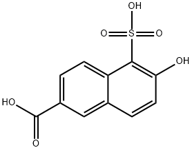 2-carboxy-6-hydroxynaphthalene-5-sulfonic acid 구조식 이미지