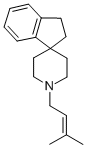 3,4-dihydro-1'-(3-methylbut-2-enyl)spiro(1H-indene-1,4'-piperidine) Structure