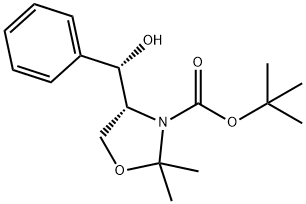 (4R)-4-[(S)-하이드록시페닐메틸]-2,2-디메틸-3-옥사졸리딘카르복실산-13C6산tert-부틸에스테르 구조식 이미지