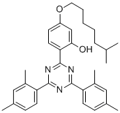 2,4-Bis(2,4-dimethylphenyl)-6-(2-hydroxy-4-iso-octyloxyphenyl)-1,3,5-triazine 구조식 이미지