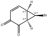 Bicyclo[4.1.0]hept-4-ene-2,3-dione, 7-bromo-, (1alpha,6alpha,7ba)- (9CI) 구조식 이미지