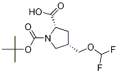 (2S,4S)-1-(tert-butoxycarbonyl)-4-((difluoroMethoxy)Methyl)pyrrolidine-2-carboxylic acid Structure