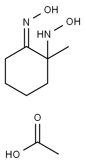 2-(HYDROXYAMINO)-2-METHYLCYCLOHEXAN-1-ONE OXIME ACETATE Structure