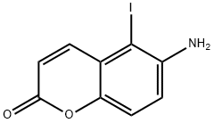 5-IODO-6-AMINO-1,2-벤조피론 구조식 이미지