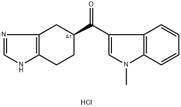 Methanone, (1-methyl-1H-indol-3-yl)(4,5,6,7-tetrahydro-1H-benzimidazol-5-yl)-, monohydrochloride, (S)- Structure