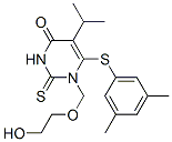 5-isopropyl-1-((hydroxyethoxy)methyl)-6-(3,5-dimethylphenythio)-2-thiouracil 구조식 이미지