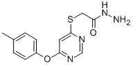 ((6-(4-Methylphenoxy)-4-pyrimidinyl)thio)acetic acid hydrazide Structure