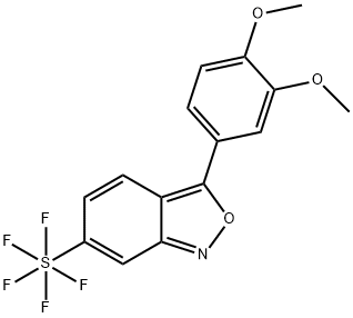 3-(3,4-Dimethoxyphenyl)-6-(pentafluorosulfanyl)benzo[c]isoxazole Structure