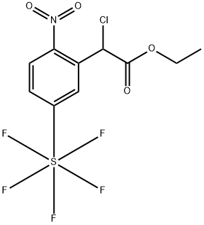 Ethyl chloro-(2-nitro-5-(pentafluorosulfanyl)phenyl) acetate 구조식 이미지