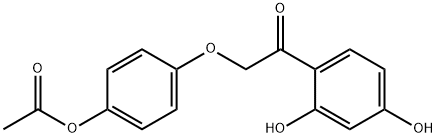 [4-[2-(2,4-dihydroxyphenyl)-2-oxo-ethoxy]phenyl] acetate Structure