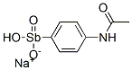 N-[p-(dihydroxystibino)phenyl]acetamide Sb-oxide, monosodium salt  Structure