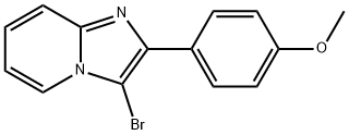 3-브로모-2-(4-메톡시-페닐)-이미다조[1,2-A]피리딘 구조식 이미지