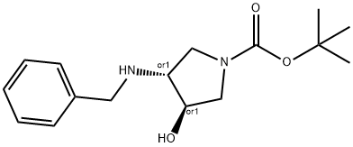 tert-butyl 3-(benzylaMino)-4-hydroxypyrrolidine-1-carboxylate Structure