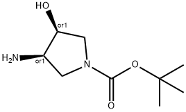 1-Pyrrolidinecarboxylicacid,3-amino-4-hydroxy-,1,1-dimethylethylester,cis-(9CI) 구조식 이미지