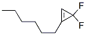 Cyclopropene, 3,3-difluoro-1-hexyl- (9CI) Structure