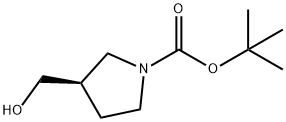 (R)-3-하이드록시메틸-피롤리딘-1-카복실산tert-부틸에스테르 구조식 이미지