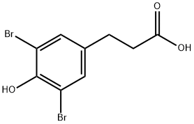 3-(3,5-DIBROMO-4-하이드록시페닐)프로판산 구조식 이미지
