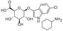 (6-Chloro-3-indolyl)-β-D-glucuronide cyclohexylammonium salt 구조식 이미지