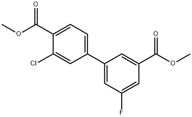 DiMethyl 3-chloro-3'-fluorobiphenyl-4,5'-dicarboxylate Structure