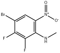 4-BroMo-2,3-difluoro-N-Methyl-6-nitroaniline Structure