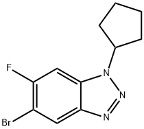 5-BroMo-1-cyclopentyl-6-fluoro-1,2,3-benzotriazole Structure