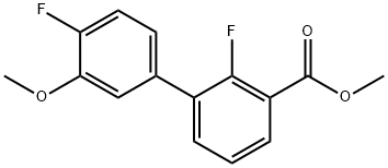 Methyl 2-fluoro-3-(4-fluoro-3-Methoxyphenyl)benzoate Structure