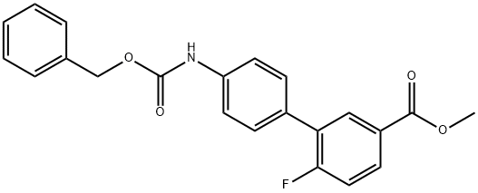 Methyl 3-(4-Cbz-aMinophenyl)-4-fluorobenzoate Structure