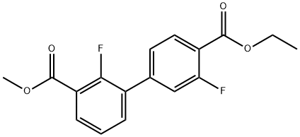 Methyl 3-[4-(ethoxycarbonyl)-3-fluorophenyl]-2-fluorobenzoate Structure