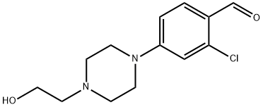 2-Chloro-4-[4-(2-hydroxyethyl)piperazino]benzaldehyde Structure