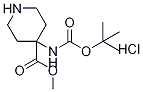 Methyl 4-(tert-butoxycarbonylaMino)piperidine-4-carboxylate hydrochloride 구조식 이미지