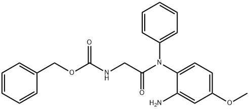 benzyl 2-((2-amino-4-methoxyphenyl)(phenyl)amino)-2-oxoethylcarbamate Structure
