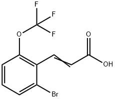 2-BroMo-6-(trifluoroMethoxy)cinnaMic acid Structure