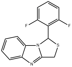 1-(2',6'-difluorophenyl)-1H,3H-thiazolo(3,4-a)benzimidazole 구조식 이미지