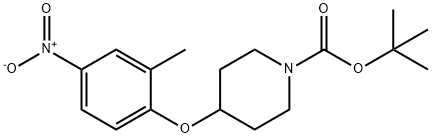 1N-BOC 4-(2'-METHYL-4'-NITROPHENOXY) PIPERIDINE Structure