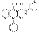 1,2-Dihydro-4-hydroxy-2-oxo-1-phenyl-N-3-pyridinyl-1,8-naphthyridine-3 -carboxamide 구조식 이미지
