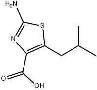 2-Amino-5-isobutyl-1,3-thiazole-4-carboxylic acid 구조식 이미지