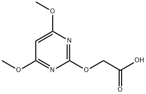 Acetic acid, [(4,6-dimethoxy-2-pyrimidinyl)oxy]- (9CI) Structure
