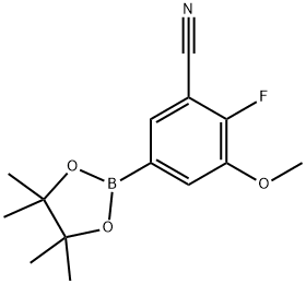 3-Cyano-4-fluoro-5-methoxyphenylboronic acid pinacol ester 구조식 이미지