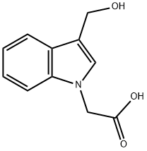 (3-HYDROXYMETHYL-INDOL-1-YL)-아세트산 구조식 이미지