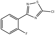 5-Chloro-3-(2-fluoro-phenyl)-[1,2,4]thiadiazole 구조식 이미지