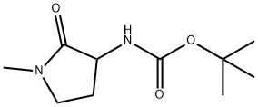 tert-Butyl N-(1-methyl-2-oxopyrrolidin-3-yl)carbamate Structure