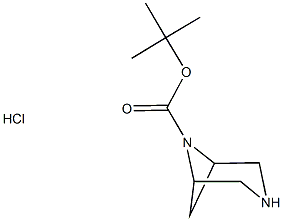 (1R,5S)-tert-butyl 3,6-diazabicyclo[3.1.1]heptane-6-carboxylate hydrochloride Structure