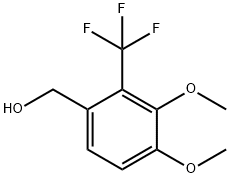 (3,4-Dimethoxy-2-(trifluoromethyl)phenyl)methanol Structure