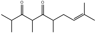 2,5,7,9-tetramethyl-2-decene-6,8-dione  Structure