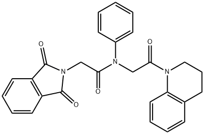 2H-ISOINDOLE-2-ACETAMIDE, N-[2-(3,4-DIHYDRO-1(2H)-QUINOLINYL)-2-OXOETHYL]-1,3-DIHYDRO-1,3-DIOXO-N-PHENYL- Structure
