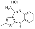 4-Amino-2-methyl-10H-thiene[2,3-b][1,5]benzodiazepine hydrochloride 구조식 이미지