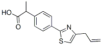 α-Methyl-4-[4-(2-propenyl)-2-thiazolyl]benzeneacetic acid Structure