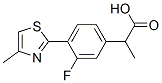 3-Fluoro-α-methyl-4-(4-methyl-2-thiazolyl)benzeneacetic acid Structure