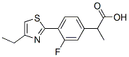 3-Fluoro-α-methyl-4-(4-ethyl-2-thiazolyl)benzeneacetic acid Structure